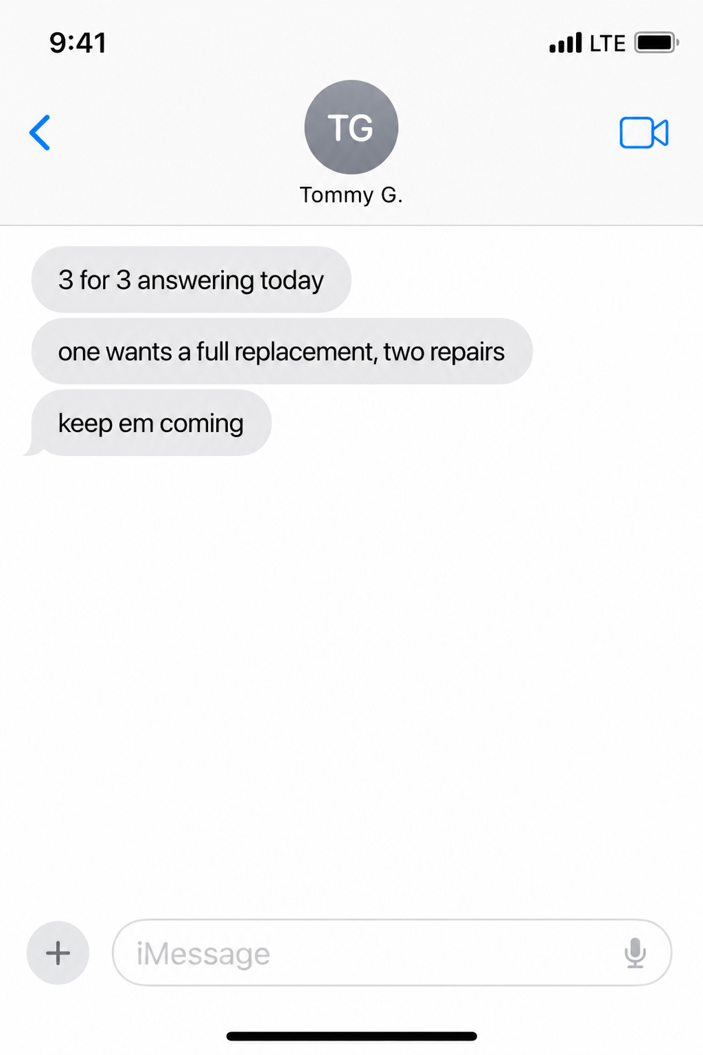 Tommy testimonial